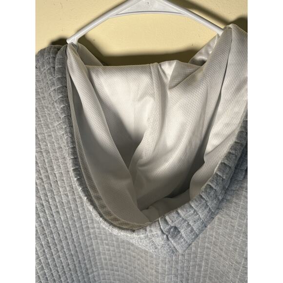 NOVEPT Quilted Style Sweatshirt Top with Hood Gray Front Pocket 2XL - Picture 5 of 13